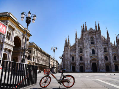 Db Milano 29/04/2020 - prevenzione diffusione Coronavirus / foto Daniele Buffa/Image nella foto: Duomo di Milano